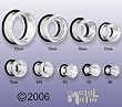 SINGLE FLARE PYREX GLASS CLEAR TUNNEL GTSF8 -8G (3MM)