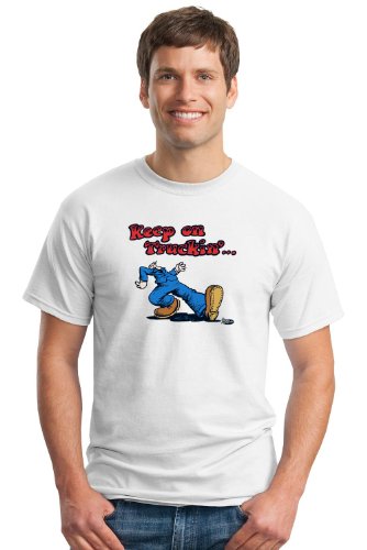Keep On Truckin, Men's Cotton Short Sleeve T-Shirt, an R. Crumb Image