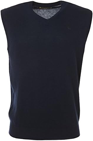 Navy Merino Wool Sleeveless Slip-Over S 0087885