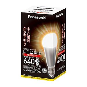 【クリックで詳細表示】Panasonic LED電球(E26・全光束640lm・電球50W形相当・消費電力11.0W・電球色相当)LDA11LG LDA11LG