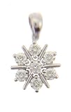 14k White Gold 7 Diamonds Pendant