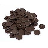 uxcell 6 mmフィリップス ネジラウンド茶色プラスチック装飾キャップ カバー 80個入り