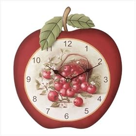 Click here to buy COUNTRY APPLE WALL CLOCK by SMK.
