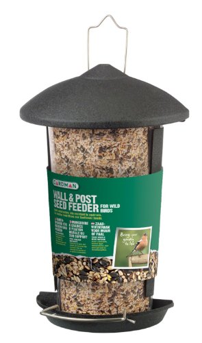 Wall & Post Seed Feeder Black
