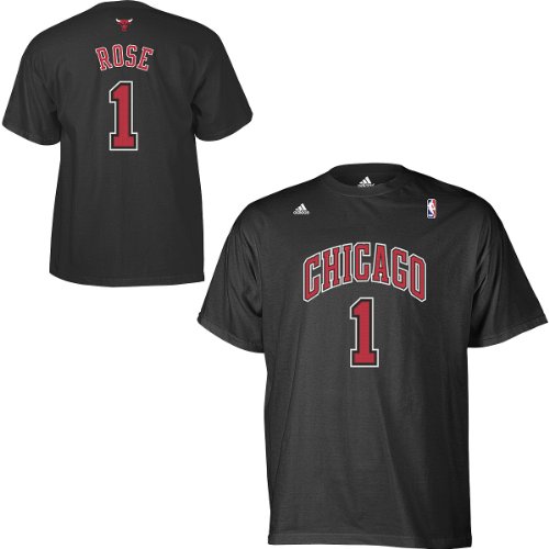 Adidas Chicago Bulls Derrick Rose Game Time T-Shirt Medium