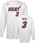 Dwyane Wade adidas Name and Number Long Sleeve Miami Heat T-Shirt