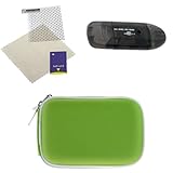 GTMax 3pcs Green Eva Case+USB Memory Card Reader +LCD Screen Protector for  ....