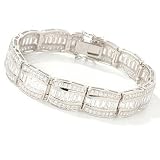 Sterling Silver / Platinum 7.25 Fancy Cubic Zirconia Bracelet