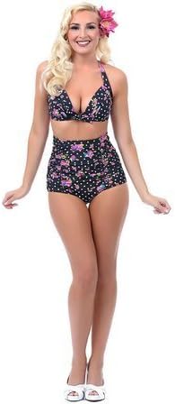 Retro Cutest Swimsuit Swimwear Vintage Pin up High Waist Bikini Set