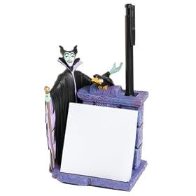 Disney Villains Desk Set - Notepad and Pen Holder - Maleficent from Sleeping Beauty by Disney