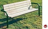 IMAGE OF Outdoor 970 Bench, 8' Inground Recycled Plastic Park Bench with Back