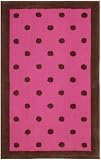 fuchsia Kids Cotton Flatwoven Perky Dots 4' 7 x 7' 7 Area Rug