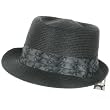 New Diamond Crown Pp Waterproof Fedora 3 Pleat Hat * Black Large / Extra Large