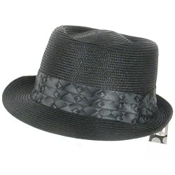 New Diamond Crown Pp Waterproof Fedora 3 Pleat Hat * Black Large / Extra Large