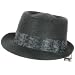 New Diamond Crown Pp Waterproof Fedora 3 Pleat Hat * Black Large / Extra Large