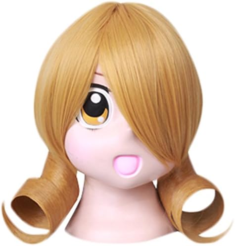 Magical Girl Tomoe Mami Length Golden Costume Cosplay Wigs New