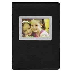 Set of 2 Leather Photo Albums - Holds 300 Photos Each, Black