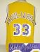 Custom Basketball Uniforms - Kareem Abdul-Jabbar Signed Los Angeles Lakers custom authentic-style Jersey
