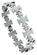 8 1/2 in. Stainless Steel Maltese Cross Bracelet,, 5/8 in. (15 mm) wide