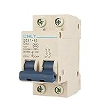 uxcell　ミニチュアサーキットブレーカー　遮断器　ミニサーキットブレーカー　3000A遮断容量　2極　AC 400V