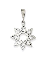 14k White or Yellow Gold Sun Charm