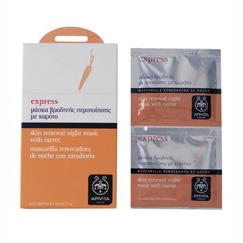 Apivita Express Skin Renewal Night Mask with Carrot - 12 Sachets