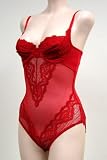 Venus SEXY HOT RED FISHNET BODYSUIT SHAPER #9590 34A 36A