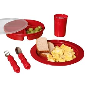 Deluxe 5-piece Redware Dining Set, especially for Alzheimer's Patients