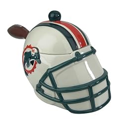 9" NFL Miami Dolphins 2-in-1 Ceramic Soup Tureen / Cookie Jar