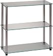 Convenience Concepts 157002 Go-Accsense 3-Shelf Bookcase, Clear Glass