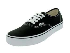 Vans Adult Authentic Core Classics, Black, Men 5.0, Women 6.5