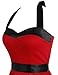 DRESSTELLS Women's Vintage 1950s Cocktail Party Retro Halter Homecoming Rockabilly Pinup Audrey Hepburn Dresses Red Black L