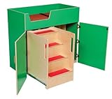 Wood Designs WD21075G Green Apple Deluxe Changing Table with Safety Steps