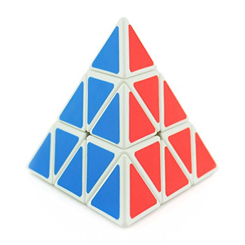 Pyramid Brain Teaser Magic Rubik's Puzzle Cube Speed Cube Puzzle (White)