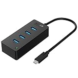 Aukey Type-C USB-C USB3.0 4ポート 高速ハブ 軽量 コンパクト MacBook/ ChromeBook Pixel他対応 CB-C28