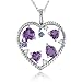 10k White Gold Tanzanite, Amethyst and Diamond title=