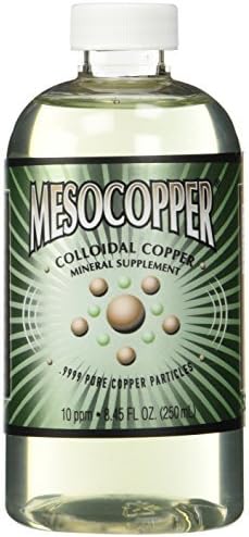 MesoCopper 10 ppm Colloidal Copper 250 mL/8.45 Oz by Purest Colloids