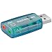 Wentronic USB 2.0 Soundkarte (USB A-Stecker auf 2x 3,5mm stereo Buchse)