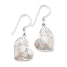 Sterling Silver Mother Of Pearl Heart Earrings