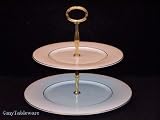 Vera Wang China Antibes Gold Hostess Tray 2 Tier