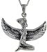 Sterling Silver Egyptian Goddess Isis Pendant, 1 1/8 in. (29mm) long