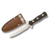 Colt Boot Knife with Black Checkered Wood Handle
