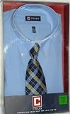 Chaps Wrinkle Free Poplin Dress Shirts and Silk Tie, Size L, 16-16.5, 36/37, Blue