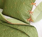 Aris Coverlet - Spring Green / Apricot