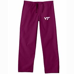 Virginia Tech Hokies NCAA Classic Scrub Pant (Maroon)