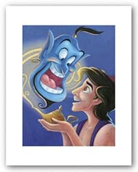 Aladdin and The Genie-The Magical Lamp by Walt Disney 10.5"x8" Art Print Poster Disney