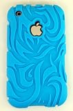 KingCase iPhone 3G & 3GS * Tribal Tattoo Silicone Case * (Aqua Blue) 8GB, 16GB, 32GB