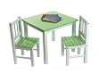 Lipper International 513GR Child's Table and 2-Chair Set, Green and White Lipper International 513GR Child's Table and 2-Chair Set, Green and White
