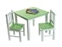Lipper International 513GR Child's Table and 2-Chair Set, Green and White