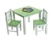 Lipper International 513GR Child`s Table and 2-Chair Set, Green and White